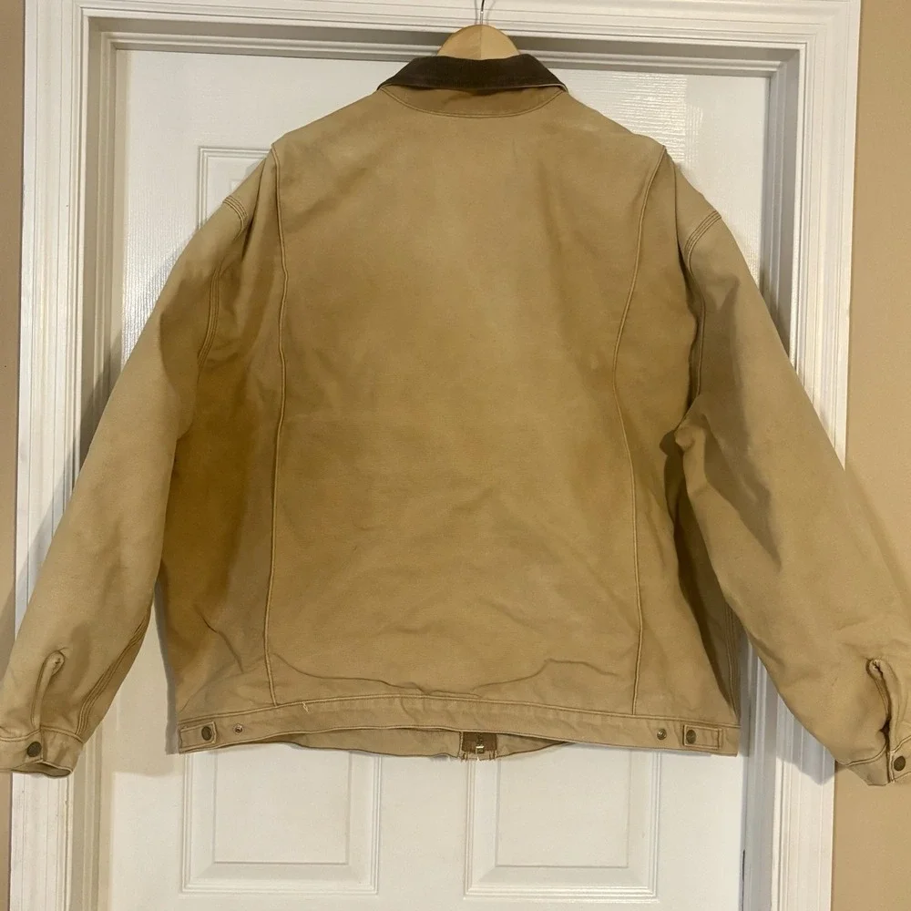 Dickies Chore Coat Size 4XL Brown Duck Blanket Lined Detroit Style Jacket 90s